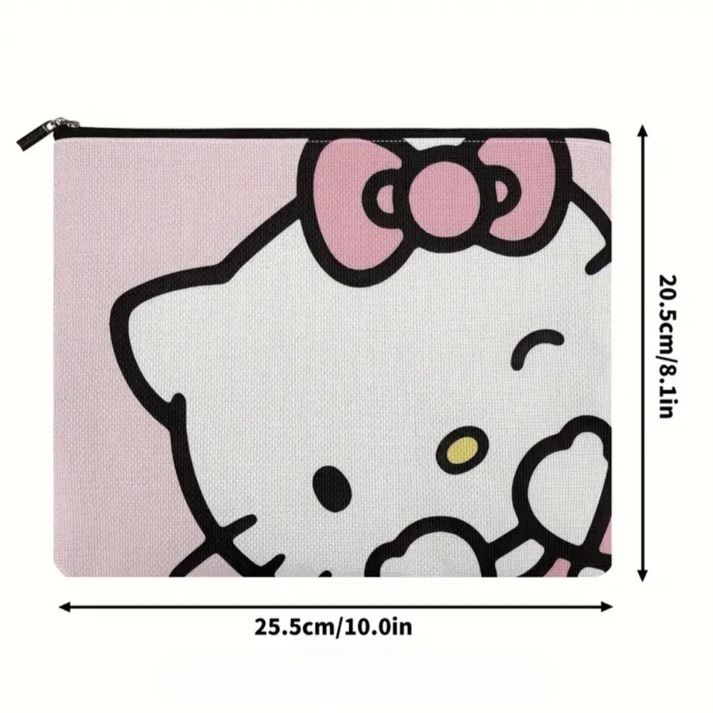 Sanrio Hello Kitty Pink and White Cosmetic Pouch - Picture 4 of 5